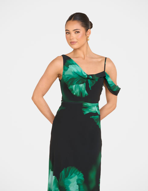 Oakley Cowl Neck Maxi Dress